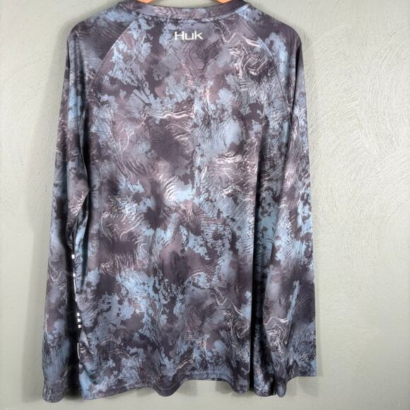 HUK Performance Fabrics Men's Size XL Mossy Oak Camo Pullover Fishing Sweater - Picture 2 of 9